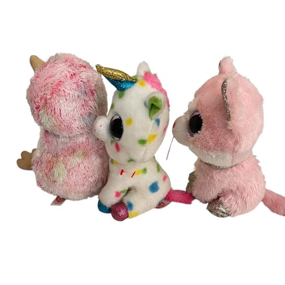 TY Beanie Boos Lot of 3 Stuffed Bean Bag Plush Kiwi Fiona Harmonie - Picture 11 of 16